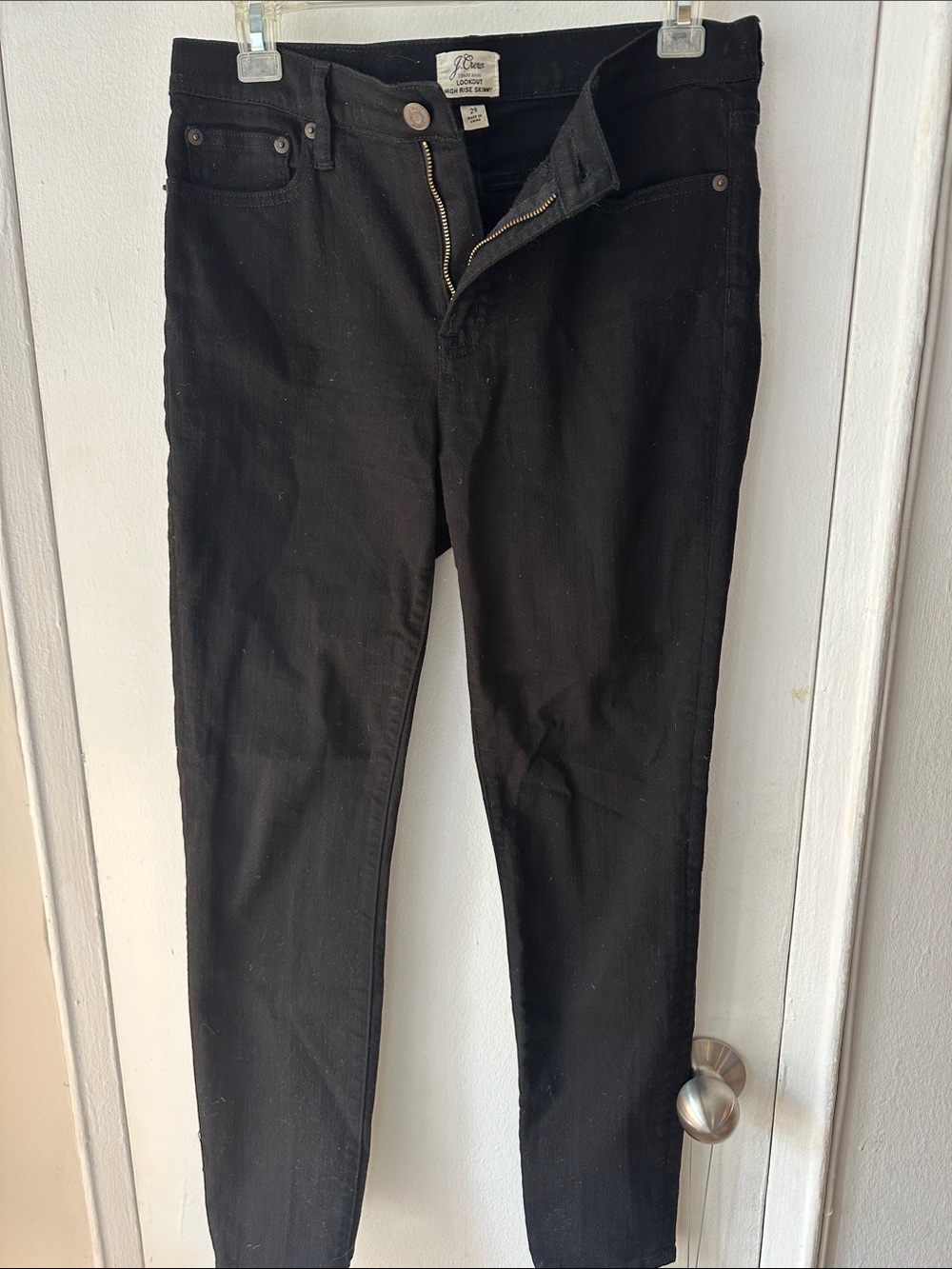 J. Crew Women’s Lookout High Rise Skinny Black Jeans sz 29
